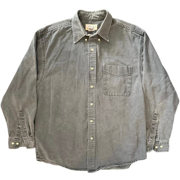 Vintage Y2K Eddie Bauer Faded Button Down Long Sleeve Shirt Adult Medium - Picture 1 of 3